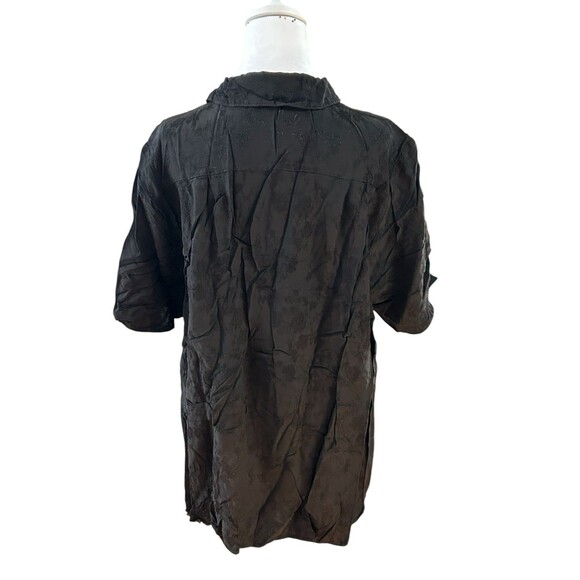 CP Shades NWT Button Down Short Sleeve Shirt Floral‎ Embroidered Fabric Sz M - Picture 4 of 7